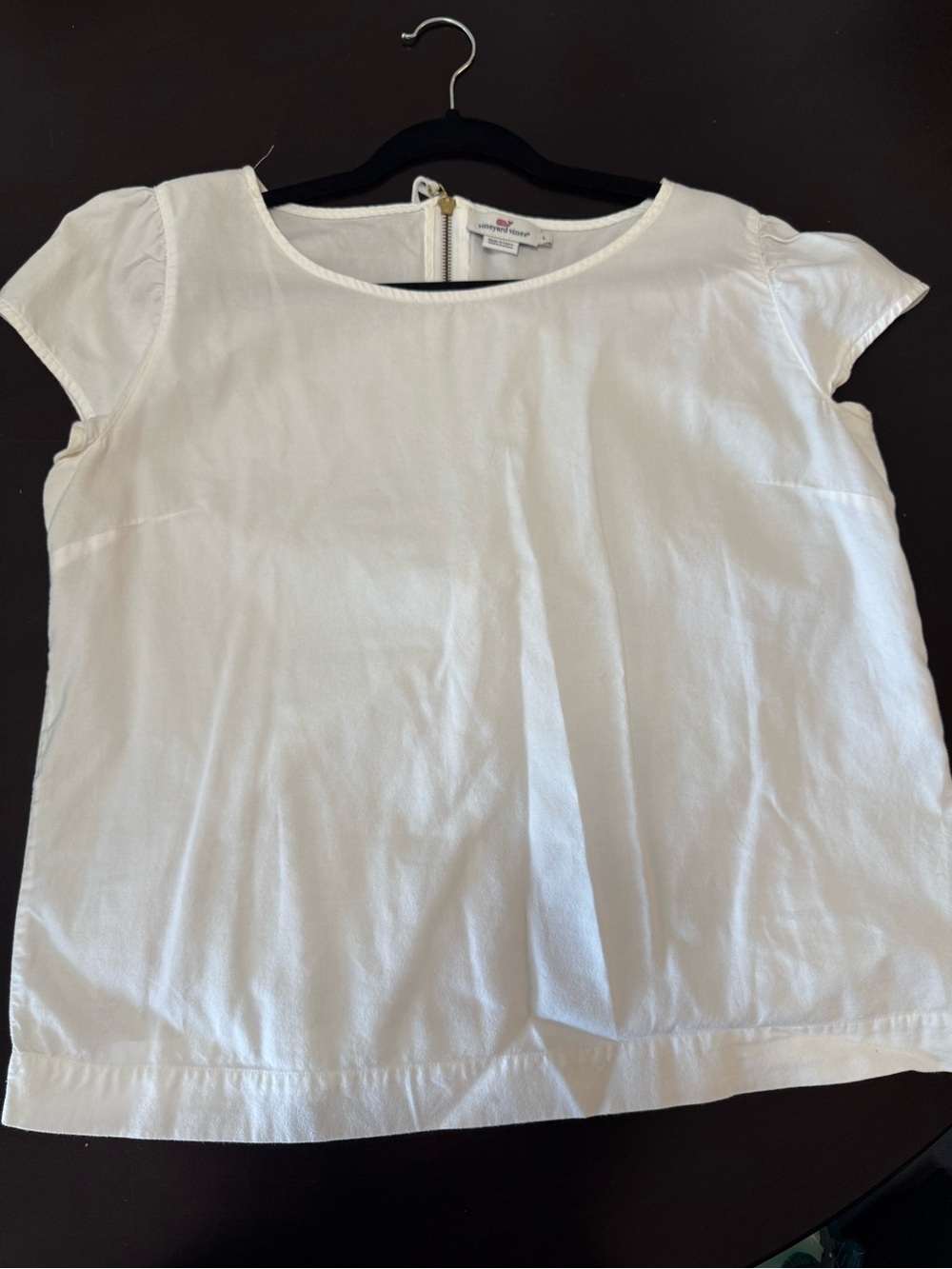 White Short-Sleeve Women’s Top - Classic Crew Neck